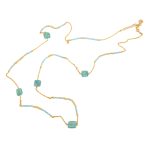 Apatite Gemstone Necklace - 925 Sterling Silver and Gold Plated - Image 3