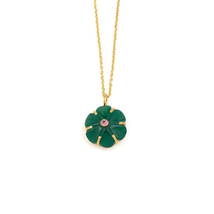 geen Onyx Necklace - 925 Sterling Silver and Gold Plated - Image 1