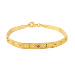 Byzantine Bracelet with Swarovski - Sterling Silver & Gold Plated - Image 3