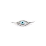 14K Gold Εye bracelet with zircons - Image 2