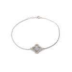 925 Sterling silver Fildisi Cross bracelet with zircon