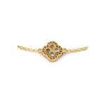 Sterling silver Yellow Gold Plated Cross bracelet with zircon - Image 2