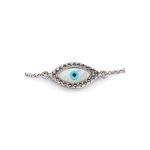 Sterling silver Evil Eye Chain bracelet with zircon - Image 2