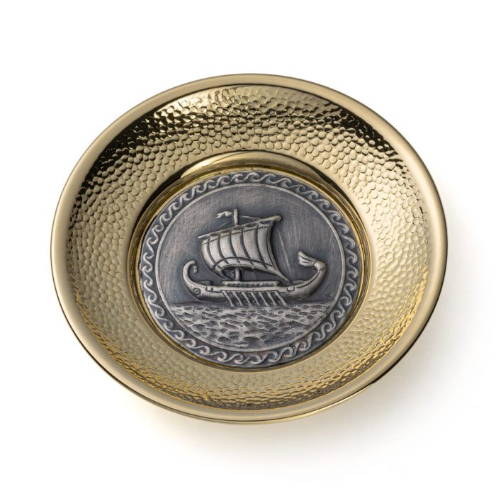 Bronze Plate Ancient Ship Trireme - Image 1