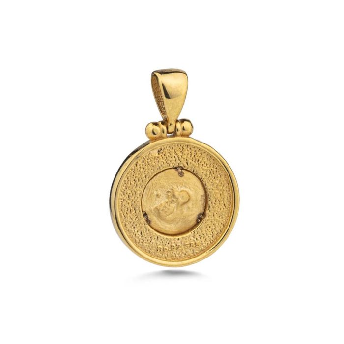 Goddess Athena Pendant - 14k Yellow Gold - Image 3
