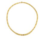 Byzantine Necklace with Swarovski crystals - Sterling Silver Gold Plated
