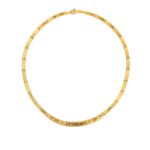 Byzantine Necklace with Swarovski crystals - Sterling Silver Gold Plated - Image 3