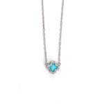 Turquoise Cross Necklace - 14K Gold