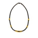 Byzantine Silver Gold Plated Necklace with Swarovski crystals - Image 3