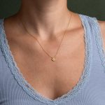 Gold Zircon Necklace - 9K - Image 4