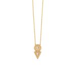 Necklace Gold K9 with Zircon