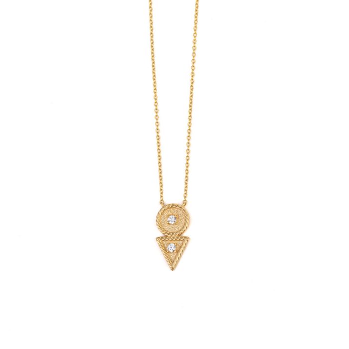 Necklace Gold K9 with Zircon - Image 1