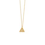 Triangle Zircon Necklace - 9K Gold