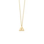 Triangle Zircon Necklace - 9K Gold - Image 3