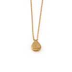 Teardrop Necklace with Zircon – 14K Solid Yellow Gold - Image 3
