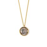 Hercules Coin Necklace - 14K Gold and Sterling Silver - Image 3