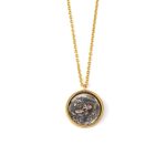 Athena Coin Necklace - 14K Gold and Sterling Silver - Image 3