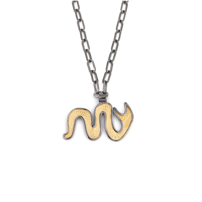 Snake Paperclip Chain Necklace - 925 Sterling Silver