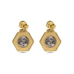 Goddess Athena Dangle Earrings - 9k Gold and Sterling Silver - Image 3