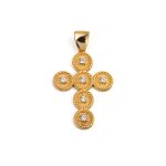 14K Gold Cross with Zircon
