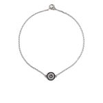 Round Evil Eye Bracelet – Sterling Silver 925