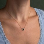Clover Necklace with Zircon - Gold Plated Silver 925 - Image 2