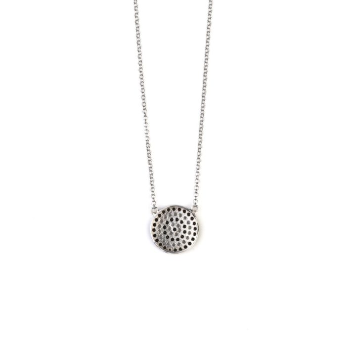 Round Evil Eye Necklace - Sterling Silver 925 and Zircon - Image 2