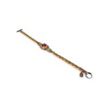 Byzantine Bracelet with Doublet Ruby Gemstone - Image 2