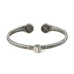 Byzantine Cuff Bracelet with Doublet Apatite Gemstone - Image 3