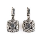 Lapis Lazuli Doublet Dangle Earrings - Image 3