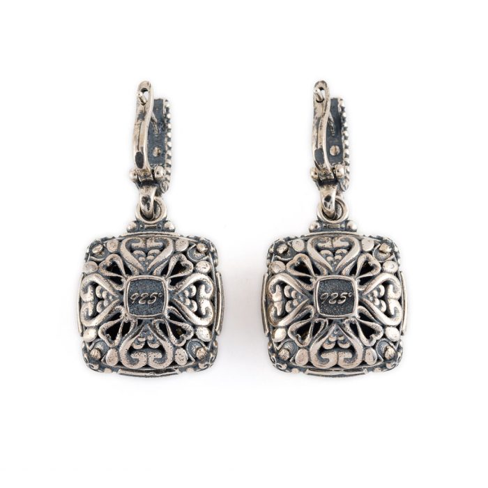 Lapis Lazuli Doublet Dangle Earrings - Image 3