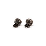 Byzantine Stud Earrings with Crystal Violet Stone - Image 4