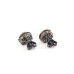 Byzantine Stud Earrings with Chrysolite - Sterling Silver 925 Gold Plated - Image 3