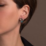 Byzantine Dangle Earrings with Natural London Blue Topaz - Sterling Silver 925 Gold Plated - Image 2