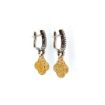Byzantine Dangle Earrings with Amethyst Zircon - Image 3