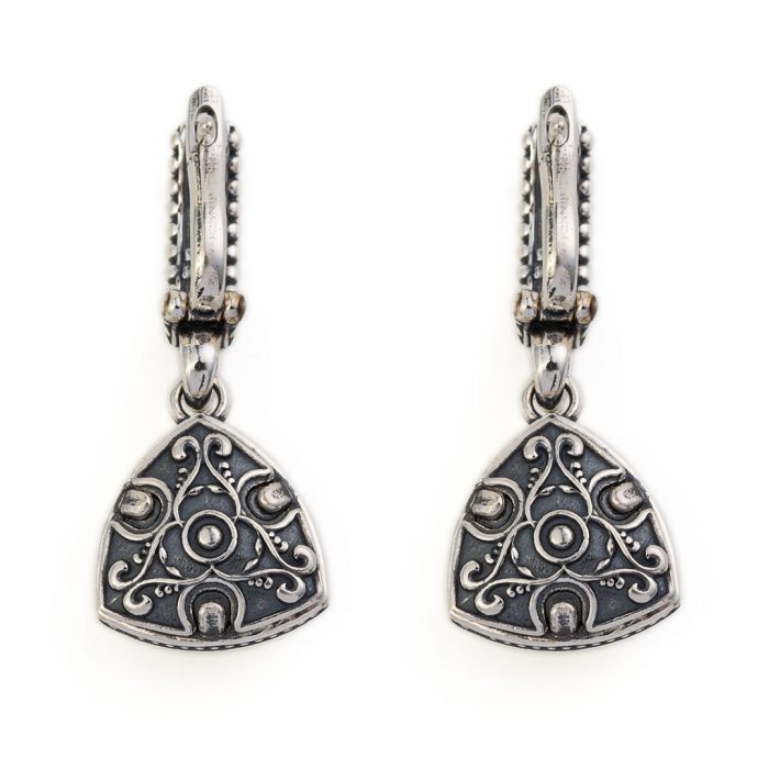Byzantine Earrings with Amazonite Doublet Stone - Image 3