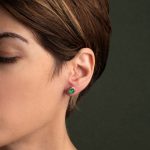 Βυζαντινά Σκουλαρίκια Σταγόνα με Doublet Πέτρα Μαλαχίτη - Image 2
