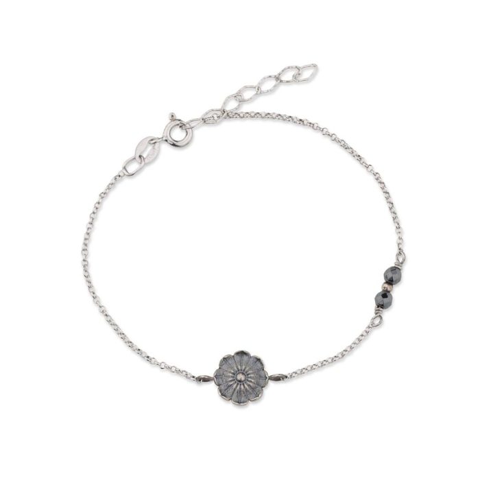 Mycenaean Rosette Chain Bracelet in sterling silver - Image 1