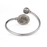 Goddess Athena Coin Hinge Bracelet – 925 Sterling Silver - Image 2