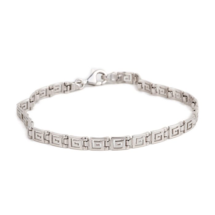Meander Link Bracelet – 925 Sterling Silver - Image 1
