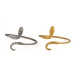 Snake Cuff Bracelet – 925 Sterling Silver and Gold Plated - Image 3