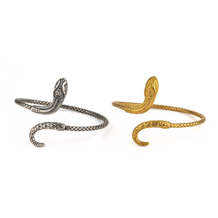 Snake Cuff Bracelet  – 925 Sterling Silver and Gold Plated - Image 3