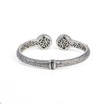 Phastos Disc Cuff Bracelet Sterling Silver Gold Plated - Image 3