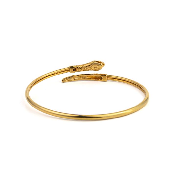 Snake Tail Bracelet - 925 Sterling Silver and Gold Plated - Image 3