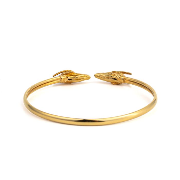 Double Ram's Head Cuff Bracelet - Image 3