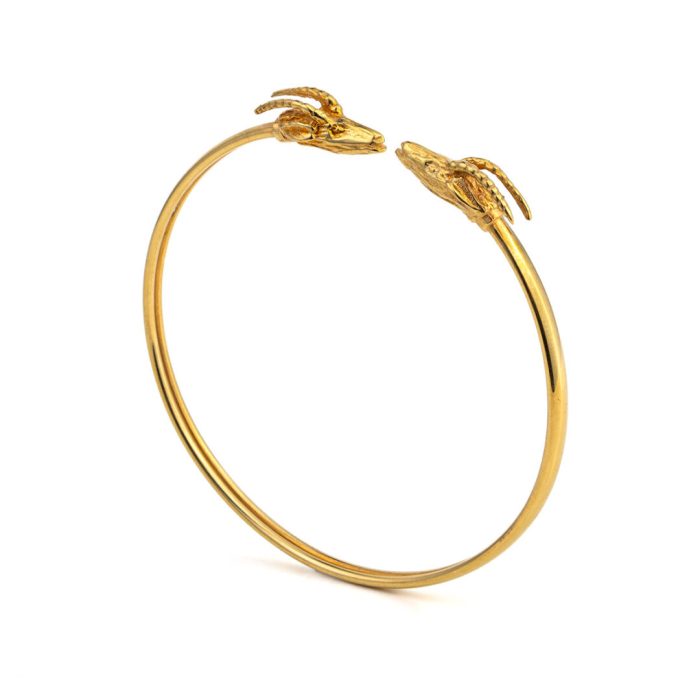Double Ram's Head Cuff Bracelet - Image 4
