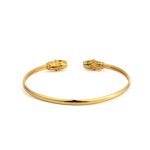 Lion Cuff Bracelet - 925 Sterling Silver and Gold Plated - Image 3