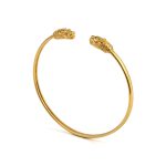 Lion Cuff Bracelet - 925 Sterling Silver and Gold Plated - Image 4