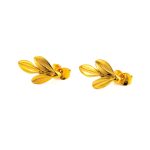 Olive Leaf Stud Earrings - Sterling Silver and Gold Plated