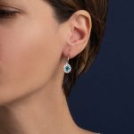 Meandros Earrings with Evil Eye - 925 Sterling Silver - Image 2